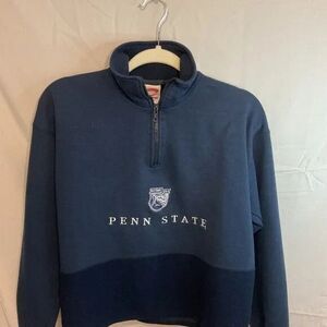 Penn State Blue Quarter-Zip crop Sweater Sz S